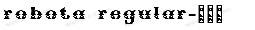 robota regular字体转换